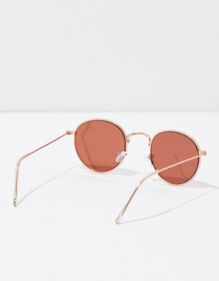 Женские солнцезащитные очки American Eagle AEO Rosegold Round Metal Sunglasses — фото 2