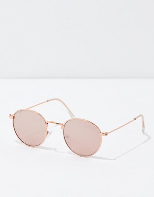 Rose gold best sale round sunglasses