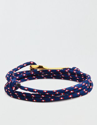 Мужские топы American Eagle West Coast Jewelry Stainless Steel Anchor Clasp Wrap Bracelet — фото 2