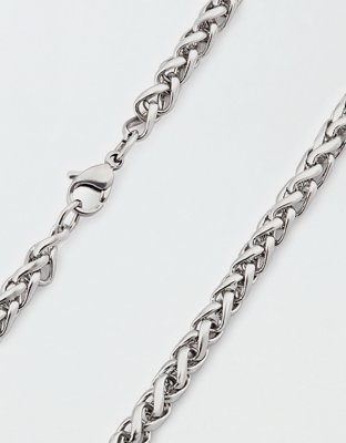 West Coast Jewelry Stainless Steel Spiga Chain Necklace