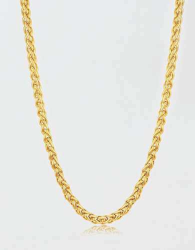 West Coast Jewelry Stainless Steel Spiga Chain Necklace