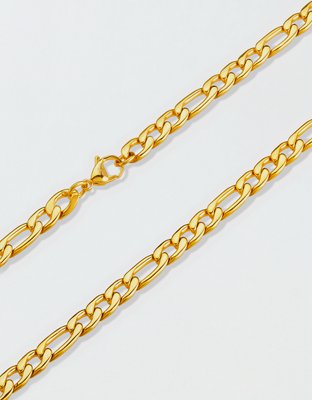 West Coast Jewelry Polished Stainless Steel Figaro Chain Necklace