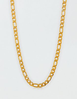 Stainless steel deals figaro chain necklace