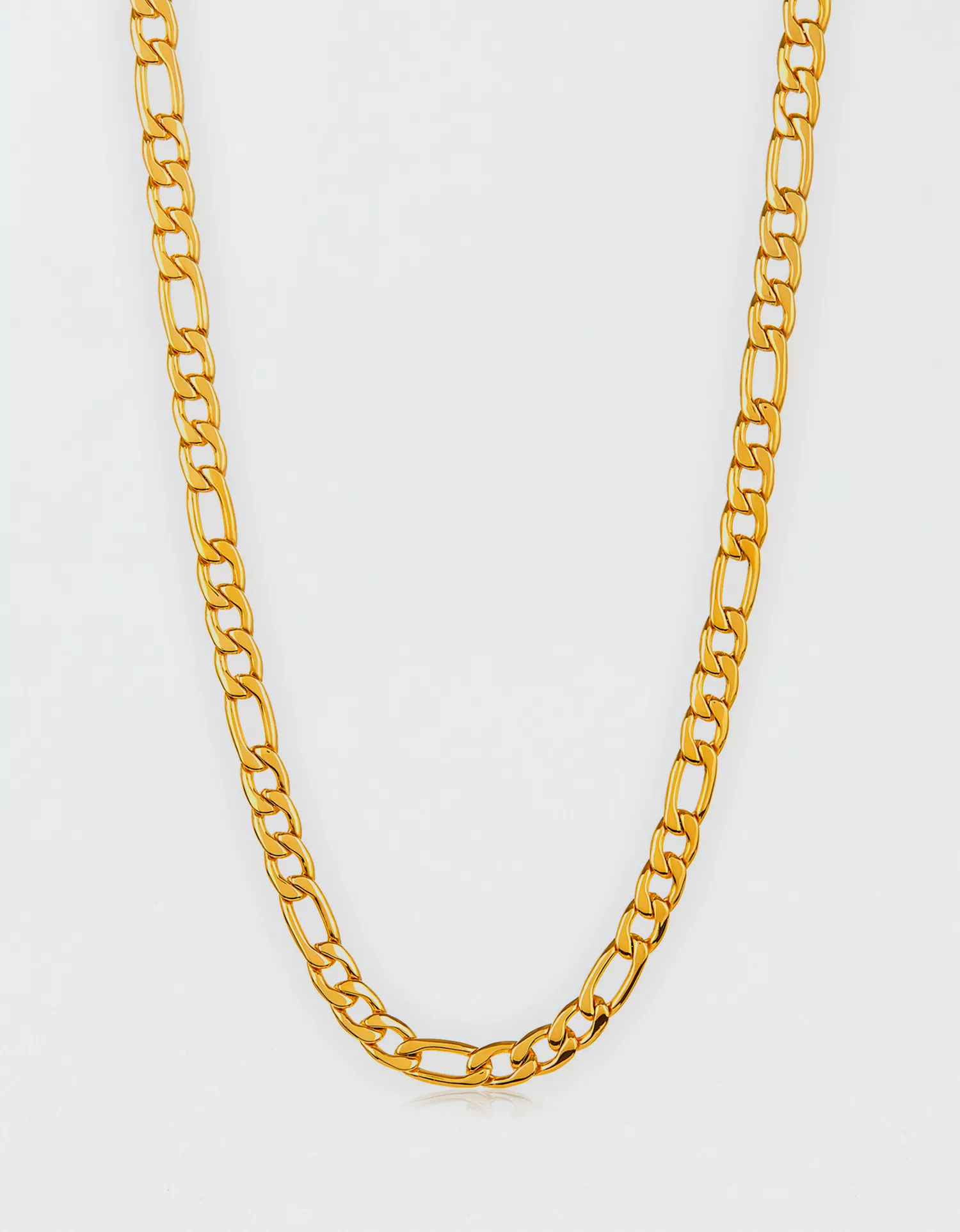 West Coast Jewelry Polished Stainless Steel Figaro Chain Necklace