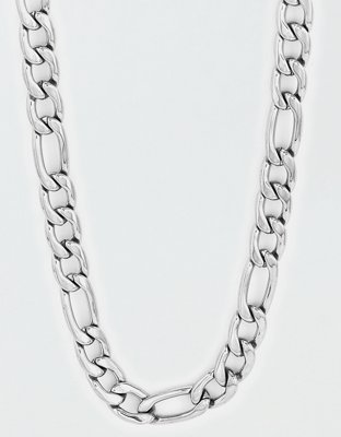 Mens stainless deals steel figaro chain