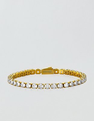 West Coast Jewelry 18K Gold-Plated Tennis Bracelet