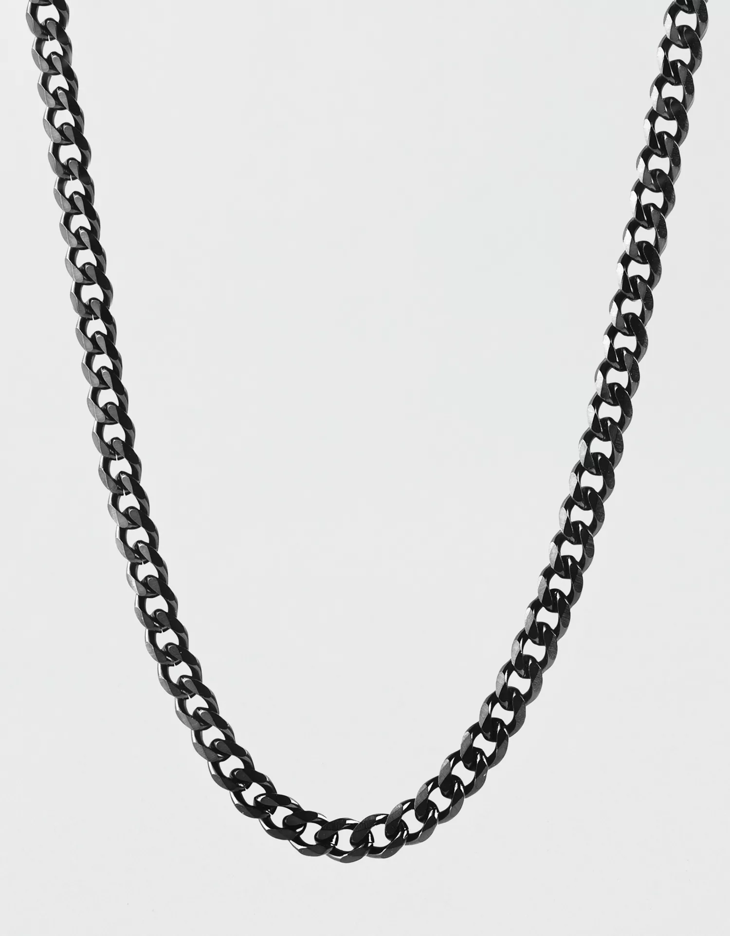 West Coast Jewelry Men's Black Plated Stainless Steel Cuban Chain