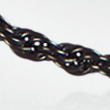 West Coast Jewelry Men's Black Plated Stainless Steel Rope Chain