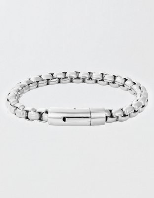 West Coast Jewelry Men's Polished Box Chain Cuff Bracelet