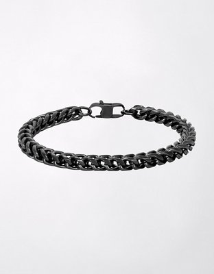 Мужской браслет West Coast Jewelry Franco Chain Stainless Steel, цвет: Чёрный — фото 2