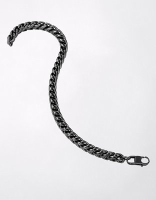 Мужской браслет West Coast Jewelry Franco Chain Stainless Steel, цвет: Чёрный — фото 3