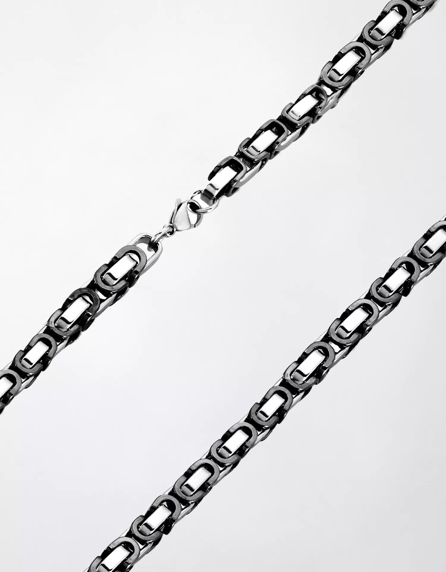West Coast Jewelry Byzantine Chain Two-Tone Necklace - thumbnail 2