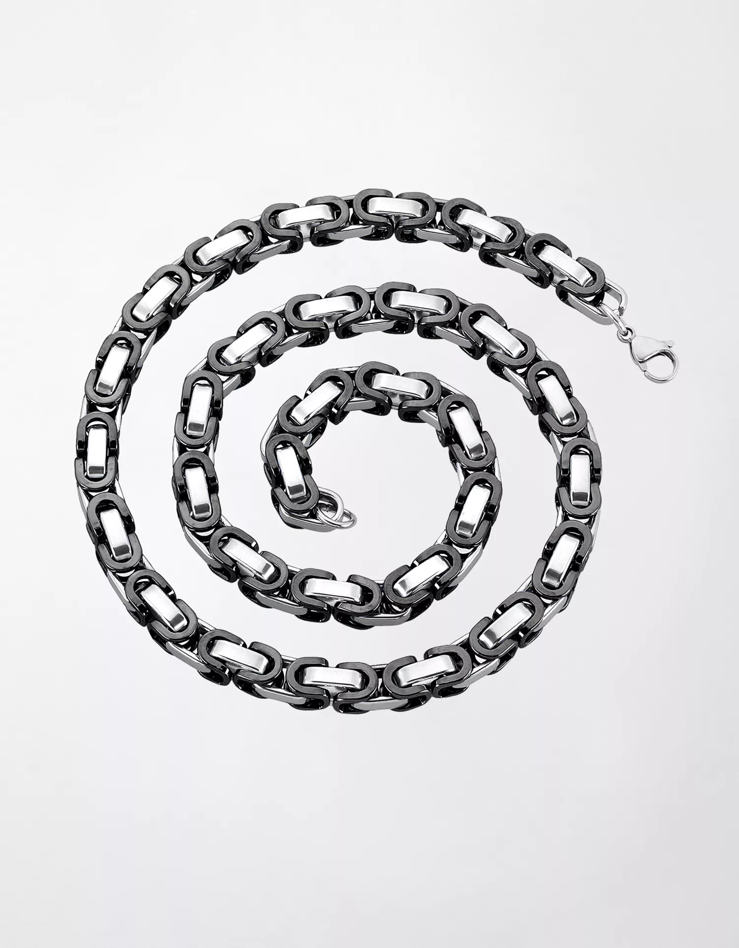 West Coast Jewelry Byzantine Chain Two-Tone Necklace - thumbnail 3