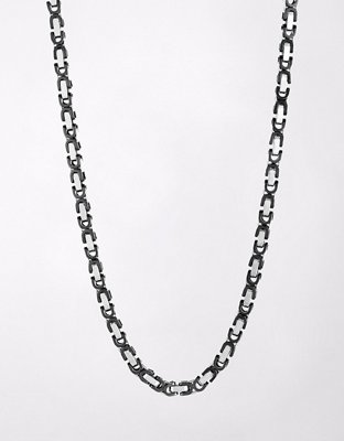 West Coast Jewelry Byzantine Chain Two-Tone Necklace