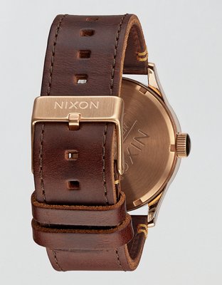 Nixon Sentry Leather Watch