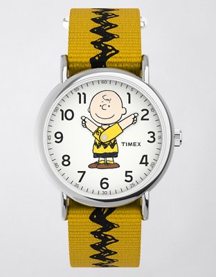 Timex x Peanuts Charlie Brown 38mm Fabric Strap Watch