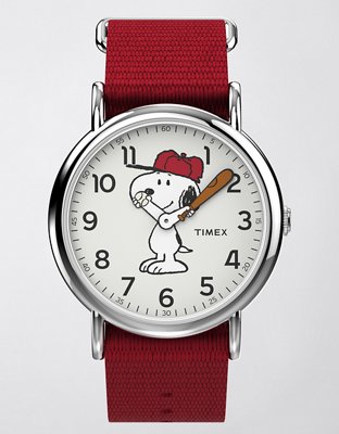 Timex x Peanuts Snoopy 38mm Fabric Strap Watch from American Eagle - $85