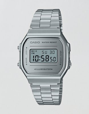 Casio silver stainless steel best sale bracelet watch