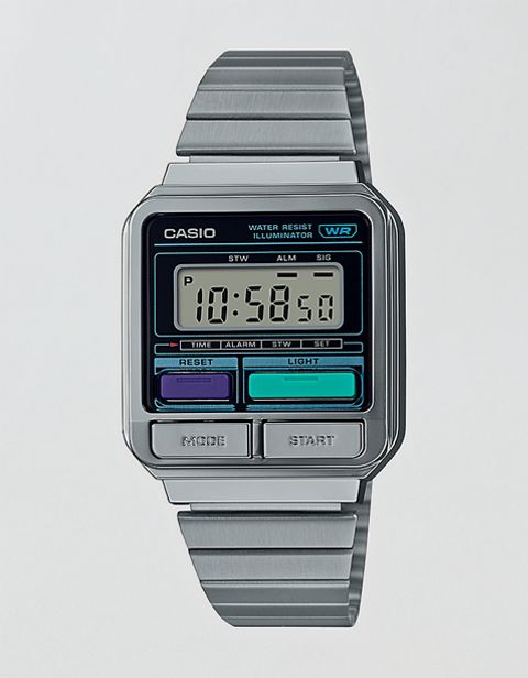 Мужские часы American Eagle Casio Vintage Silver-Tone Bracelet Watch