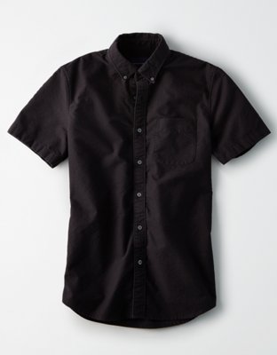 AE Silky Short-Sleeve Button-Up Shirt