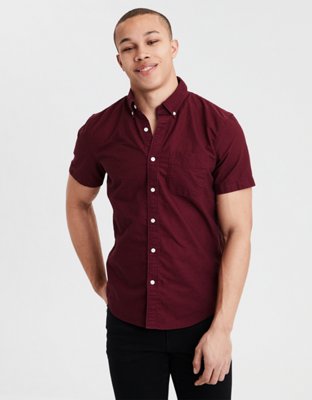 AE Short Sleeve Oxford Button Down Shirt