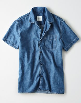 AE Short Sleeve Denim Button Up Shirt