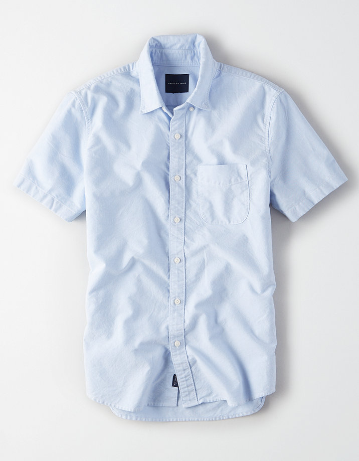 AE Short Sleeve Oxford Button Up Shirt