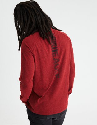 Мужские футболки American Eagle AE Long-Sleeve Raglan T-Shirt — фото 3