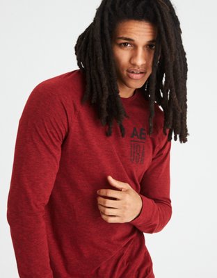Мужские футболки American Eagle AE Long-Sleeve Raglan T-Shirt — фото 2