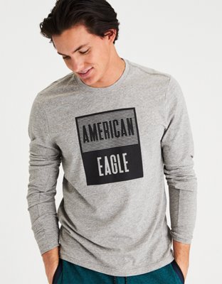 Мужские футболки American Eagle AE Long-Sleeve Crew Graphic T-Shirt — фото 2
