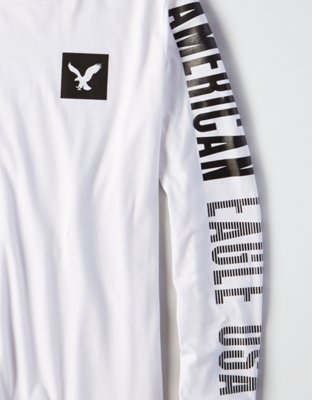 Мужские футболки American Eagle AE Long-Sleeve Crew Neck Graphic T-Shirt — фото 6