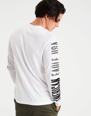 Мужские футболки American Eagle AE Long-Sleeve Crew Neck Graphic T-Shirt — фото 4