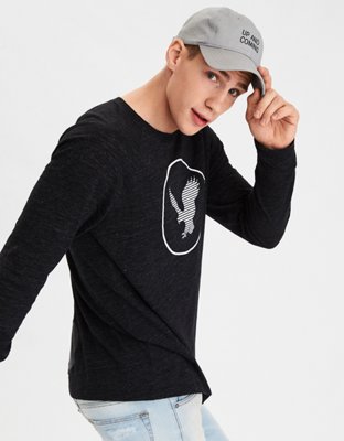 Мужские футболки American Eagle AE Raglan Long-Sleeve Graphic T-Shirt — фото 2