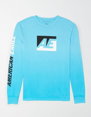 Ae Long Sleeve Dip Dye Graphic T Shirt