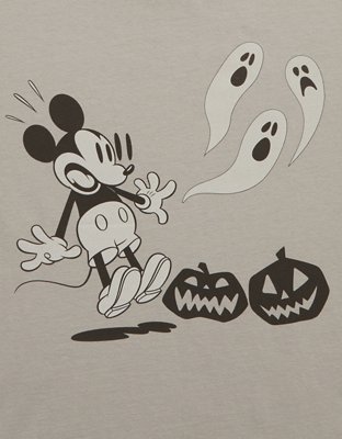 AE Playera Recta con Gráfico de Mickey Mouse en Halloween