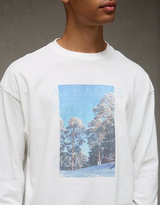 AE Boxy Long Sleeve Destination Graphic T-Shirt