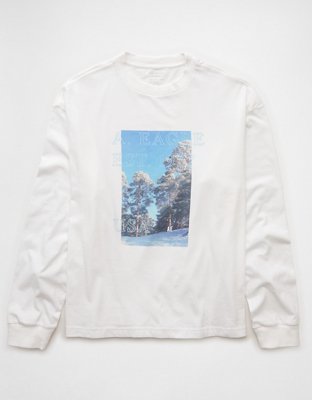 AE Boxy Long Sleeve Destination Graphic T-Shirt