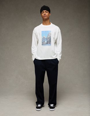AE Boxy Long Sleeve Destination Graphic T-Shirt