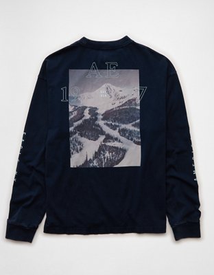 AE Boxy Long Sleeve Destination Graphic T-Shirt