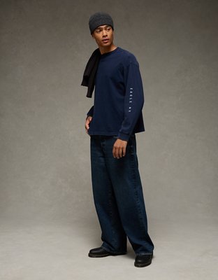 AE Boxy Long Sleeve Destination Graphic T-Shirt