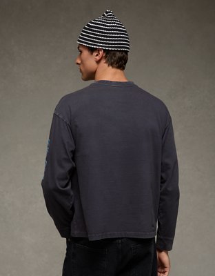 AE Boxy Long Sleeve Destination Graphic T-Shirt