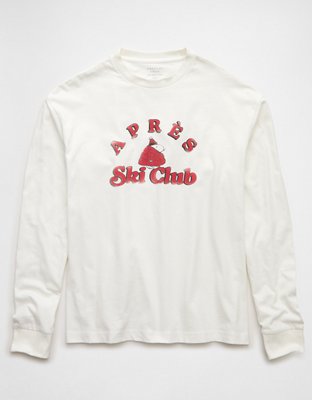 AE Playera Recta Manga Larga con Gráfico de Snoopy