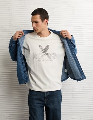 AE Boxy Johnny Cash Graphic T-Shirt