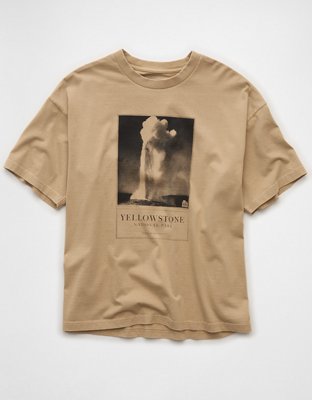 AE Boxy Yellowstone Nat'l Park Graphic T-Shirt