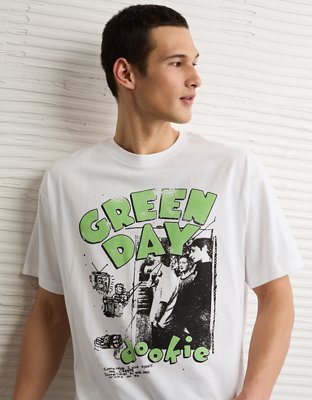 AE Boxy Green Day Graphic T-Shirt | American Eagle