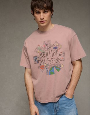AE Boxy Fit Red Hot Chili Peppers Graphic T-Shirt | American Eagle