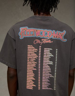 AE Boxy Fit Fleetwood Mac Graphic T-Shirt | American Eagle