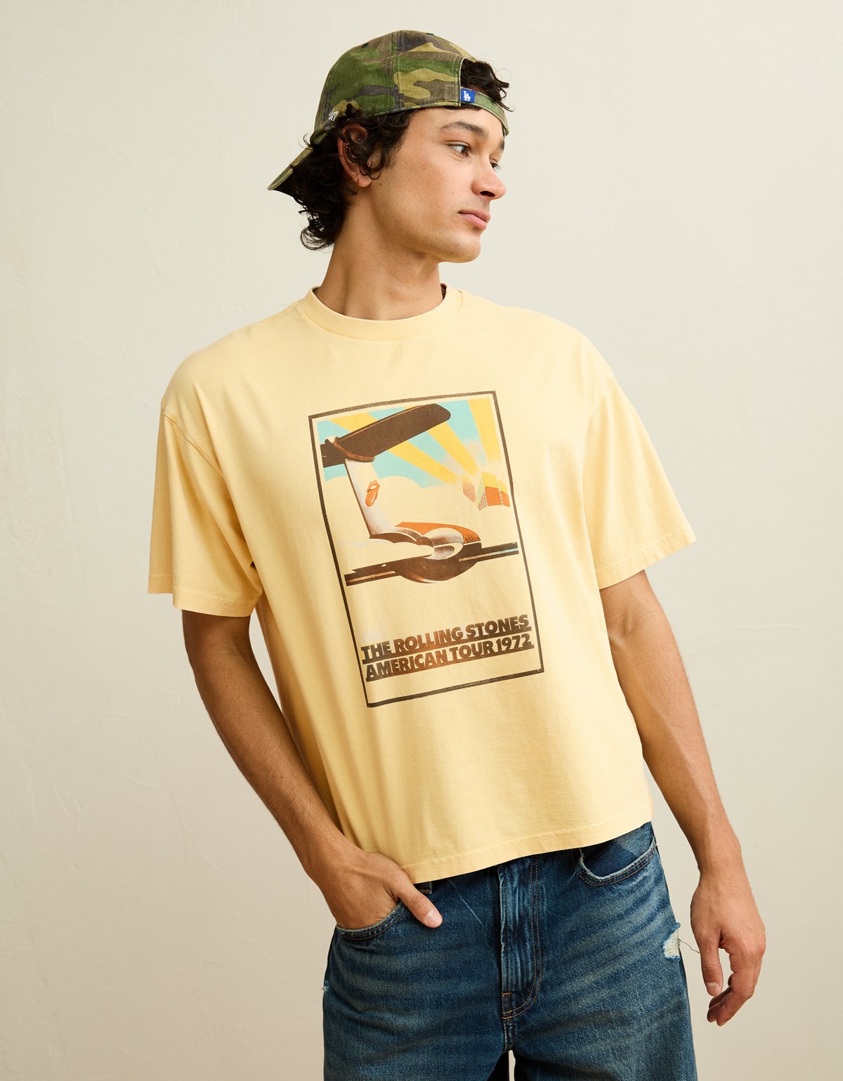 AE Boxy Rolling Stones Graphic T-Shirt - image 5
