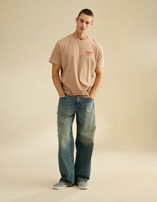 AE Boxy Fit Miller Beer Graphic T-Shirt | American Eagle
