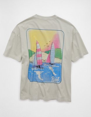 AE Boxy Pabst Blue Ribbon Graphic T-Shirt